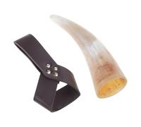 BRABOSTON Natural Vikinges Corne à boire avec étuis en cuir Tasse médiévale de la Renaissance Verres à bière et à vin