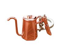 BRABOSTON Porte-clés unique avec poignée de filtre pour machine à café en métal, ornement de sac, cadeau pour les amateurs de café, porte-clés portable, Bouilloire à main, taille unique