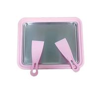 BRABOSTON Rouleau à crème glacée avec spatules - Assiette froide pour faire des yaourts roulés - Assiettes pour fête d'anniversaire