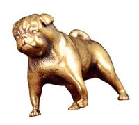 BRABOSTON Sculpture française en laiton pour bureau - Ornement artistique pour les amoureux des animaux domestiques - Cadeau de Nouvel An transportable