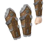 Bracateurs Vikings - 1 Paire Gardes De Bras Médiévaux, Hommes Cosplay Cosplay Faux Tobe Chauffers, Pirate Knight Gauntlet Bracer, Accessoires À Vapeur Punk | Médiéval, Bracas