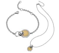 BRACCIALE COLLANA DONNA BREIL BREILOGY TJ1682 TJ1687 IN ACCIAIO PENDENTE GLITTER