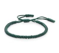 Bracciale etnico regolabile alla moda in corda intrecciata buddista tibetana portafortuna fatto a mano