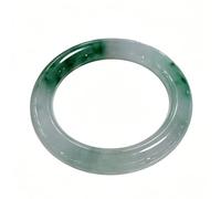 Bracciale rotondo galleggiante in giada bicolore verde ideale per il Feng Shui in giada naturale un regalo elegante per la mamma,60mm