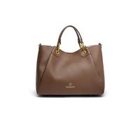 Braccialini Amy Grand sac à main avec double poignée, cache entre les coutures transversales des panneaux qui permettent d'élargir. Le sac est en similicuir de couleur bordeaux, oui, marron, Taille