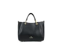 Braccialini Amy Grand sac à main avec double poignée, cache entre les coutures transversales des panneaux qui permettent d'élargir. Le sac est en similicuir de couleur bordeaux, oui, Noir , Taille
