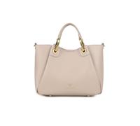 Braccialini Amy Sac à main de taille moyenne avec double poignée, se cache entre les coutures transversales des panneaux qui permettent d'élargir. Le sac est en similicuir de couleur bordeaux, oui