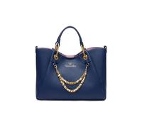 Braccialini Amy Sac à main de taille moyenne avec doubles poignées et bandoulière logée, amovible et réglable, conçu pour accompagner avec élégance tout moment de la journée, bleu, Taglia unica