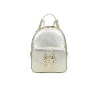 Braccialini Baroque Sac à dos en cuir imprimé léopard au design semi-structuré et féminin. L'accessoire bijou doré en forme de torchon avec cœurs est le protagoniste absolu, donnant une touche, métal