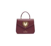 Braccialini Baroque Sac à main en similicuir bordeaux, élégant et raffiné, enrichi par un précieux cœur bijou doré de style baroque qui ajoute une touche pittoresque à un modèle sans