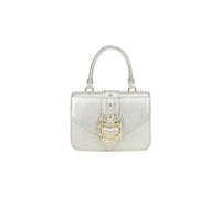 Braccialini Baroque Sac à main moyen en cuir imprimé léopard, silhouette compacte et soignée, orné d'une élégante fermeture bijou : un torchon doré avec cristaux et doubles cœurs, métal., Taglia