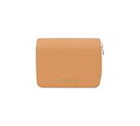 Braccialini Basic Petit portefeuille en cuir de couleur or avec logo en relief doré.