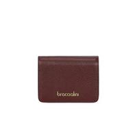 Braccialini Basic Petit portefeuille en cuir de couleur paltino avec logo en relief doré., bordeaux, Taglia Unica, Basic