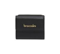 Braccialini Portefeuille Basic modèle continental petit cuir bordeaux logo en relief doré