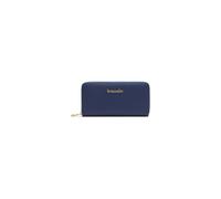 Braccialini Basic Portefeuille modèle zip around en cuir de couleur or, avec logo doré à l'avant. Une poche intérieure zippée pour la pièce., bleu, Taglia Unica, Décontracté