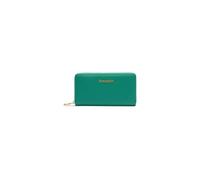 Braccialini Basic Portefeuille modèle zip around en cuir de couleur or, avec logo doré à l'avant. Une poche intérieure zippée pour la pièce., vert, Taglia Unica, Décontracté