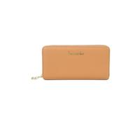 Braccialini Portefeuille Basic modèle zip-around cuir platine logo doré intérieur zippé beige