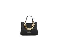 Braccialini Beth Jewels Sac à main de petite taille en couleur platine, avec doubles poignées et bandoulière amovible et réglable pour une double portabilité. À l'intérieur, une pochette, Noir