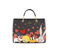 Braccialini Beth Lt Allfriend Grand sac à main avec double anses et bandoulière amovible réglable avec inscription logo qui vous accompagne avec praticité à tout moment de la journée., multicolore