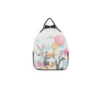 Braccialini Beth Lt Sac à dos avec bretelles réglables pour un maximum de confort et de polyvalence. L'impression frontale célèbre l'univers emblématique des Looney Tunes avec Bugs Bunny, Daffy Duck
