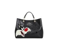 Braccialini Beth Lt Sac à main de taille moyenne en noir, avec doubles poignées et bandoulière amovible et réglable pour une double portabilité. Le protagoniste absolu est Silvestro, dans, Couleur