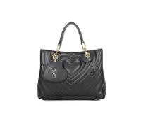 Braccialini Beth Matelassé Sac à main de grande taille de couleur noire, avec doubles poignées et bandoulière amovible et réglable pour une double portabilité, Noir , Taille unique