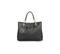 Braccialini Beth Matelassé Sac à main de grande taille de couleur noire, avec doubles poignées et bandoulière amovible et réglable pour une double portabilité, Noir , Taille unique