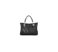 Braccialini Beth Matelassé Sac à main de petite taille de couleur noire, avec doubles poignées et bandoulière amovible et réglable pour une double portabilité, Noir , Taille unique