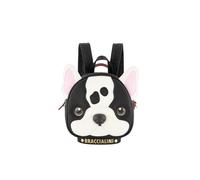 Braccialini Temini Sac à dos en cuir en forme de bouledogue mignon blanc et noir, conçu pour ajouter une touche irrésistible et irrésistible à n'importe quel look. Les maxi oreilles, le muset