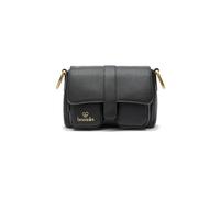 Braccialini Jinny Jewels Sac à bandoulière en simili cuir de couleur bordeaux, design compact avec rabat et poches avant zippées est enrichi de détails en métal doré. La bandoulière réglable et