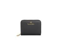 Braccialini Portefeuille pour femme en cuir véritable fabriqué en Italie 13 x 9,5 x 2,5 cm B16700CO-PARENT, Noir