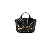 Braccialini Rock Le sac à main de la ligne Rock interprète l'âme la plus taffetée de la collection grâce à une silhouette structurée et spacieuse. La base noire avec imprimé à pois est réalisée par