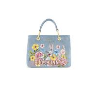 Braccialini Sac à main Beth Lt Bloom de taille moyenne en matériau doux avec aspect daim de couleur poudrée, rehaussé de détails métalliques dorés et une bandoulière amovible réglable pour une