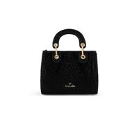 Braccialini Sac à main Beth Strass de taille moyenne qui allie élégance et luminosité dans une silhouette spacieuse et raffinée. Fabriqué à partir d'un matériau doux aspect daim avec, Noir