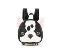 Braccialini Temini Sac à dos en cuir en forme de bouledogue mignon blanc et noir, conçu pour ajouter une touche irrésistible et irrésistible à n'importe quel look. Les maxi oreilles, le muset