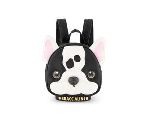 Braccialini Temini Sac à dos en cuir en forme de bouledogue mignon blanc et noir, conçu pour ajouter une touche irrésistible et irrésistible à n'importe quel look. Les maxi oreilles, le muset