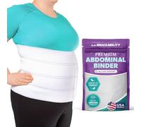 BraceAbility Bandage Abdominal Bariatrique Grande Taille 4XL Plus | Ceinture Girdle d'Obésité pour Grands Hommes et Femmes avec un Grand Ventre, Bandage de Compression Post-chirurgical pour Ventre et