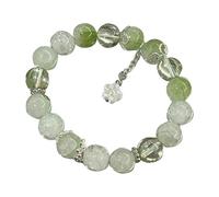 Bracelet 2024 pour femme avec perles de jade chinoises pour femme, grand-père, mère, père, port quotidien, boucles d'oreilles à clip, taille unique, Résine, Pas de gemme