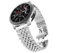 Bracelet 22mm pour Samsung Galaxy Gear S3/Gear 2/ Huawei Watch GT Watch 2 Pro Ticwatch Pro Pepple Time en argent