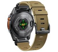 Bracelet 22mm QuickFit Nylon Renforcé avec Boucle Inox Compatible with Garmin Fenix 8/7/6/5 Plus, Epix Gen 2 & Forerunner 965/955 - Jaune