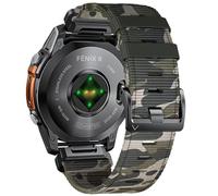 Bracelet 26mm QuickFit Nylon Renforcé avec Connecteurs Acier Compatible with Garmin Fenix 7X/6X/5X, Tactix 7, Epix Pro 51mm