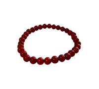 Bracelet 6 mm en Jaspe rouge