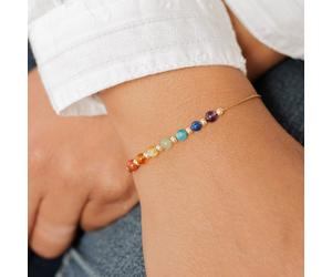 Bracelet 7 chakras gold filled