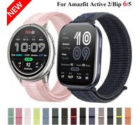 Bracelet à boucle en Nylon, 20mm 22mm, pour Amazfit Active 2 GTS 4/3/2 Mini Bracelet de sport Amazfit Bip 6/5 Balance GTR 4/3 Correa