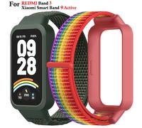 Bracelet à boucle en Nylon pour Redmi Band 3, respirant, pour Xiaomi Mi Band 9, Sport actif, avec étui Sea Shell