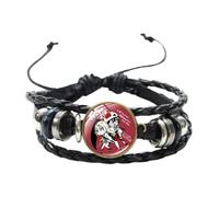 Bracelet à breloques Angels of Death Kawaii Ray Zack Anime Version Q Bracelets en cuir multicouches Cadeau animé, 20 mm, Verre