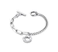 Bracelet à breloques cœur en cristal Swarovski MGJ™ pour femme - Bijou hypoallergénique en argent/or rose, cadeau pour elle