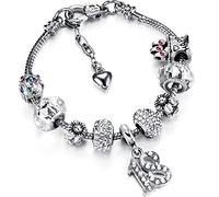 Bracelet à breloques d'anniversaire pour femme avec pendentif en forme de chiffre et coffret cadeau, ensemble de cartes de vœux pour les âges disponibles 16, 18, 20, 21, 30, 40, 50, 60, 70 et 80