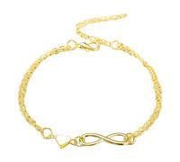 Bracelet à breloques en forme de cœur ,Bijoux d'amitié de charme infini en