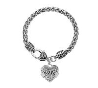 Bracelet à breloques en forme de cœur pour mère, enseignante, maman, Ceystal, famille, anniversaire, amour, bracelets d'amis, boucles d'oreilles pendantes en pierre, taille unique, Métal, Pas de gemme